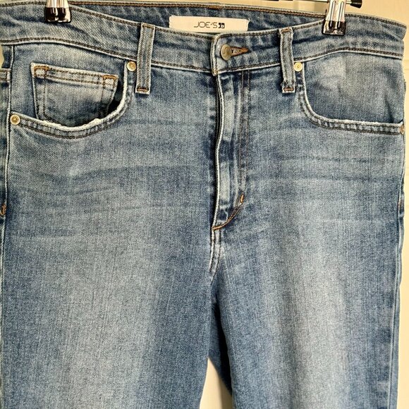 Joe’s Jeans High Rise Skinny Ankle Wheaton Raw Hem Blue Denim Women's Size 27 - Picture 4 of 14